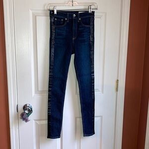 Rag & Bone Side Stripe Skinny Dark Wash Denim Jeans sz 24